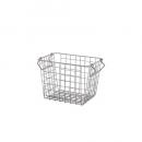 ワイヤーバスケット シルバー スタッキング かご 収納 洗濯 高さ18.5 通販