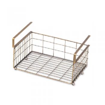 ワイヤーハンギングバスケット ゴールド かご 収納 連結可能 高さ18 通販