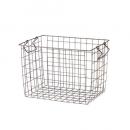 ワイヤーバスケット Lサイズ スタッキング かご 収納 高さ25.5 通販