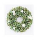 ホワイトローズガーデンリース L 2個セット ウォールデコ ナチュラル おしゃれ ディスプレイ