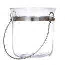 GLASS ICE BUCKET L ガラス バケツ クリア プランター 高さ19