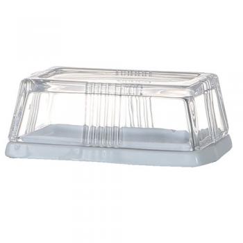 BUTTER DISH ガラス クリア ケース シンプル セラミック トレイ 幅14