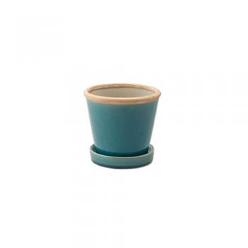 プランターポット ターコイズ 大 陶器 鉢 ガーデニング インテリア 庭 通販