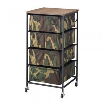 キャンバスチェスト4段 おしゃれ コットン ラック 通販