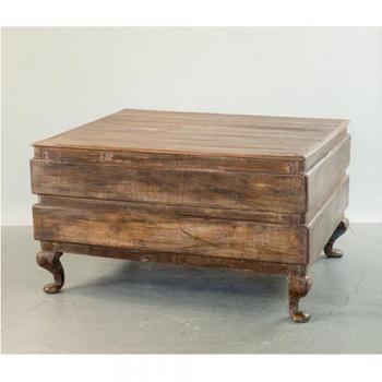 ローテーブル アンティーク家具 デスク おしゃれ 木製 シャビー 猫脚 ヨーロピアン調 スクエア