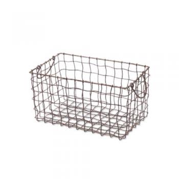 スクエアワイヤーバスケット 大 ガーデニング かご 収納 庭 通販