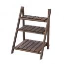 3段ウッドディスプレイ ブラウン シェルフ インテリア 折り畳み可 通販