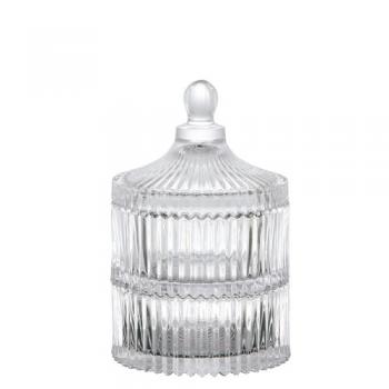 STACKING CANISTER ''CIRCUS'' ガラス キャニスター クリア 高さ17