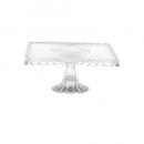 SQUARE CAKE STAND S ガラス コンポート クリア ティータイム 幅20