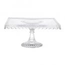 SQUARE CAKE STAND L ガラス コンポート クリア ティータイム 幅25