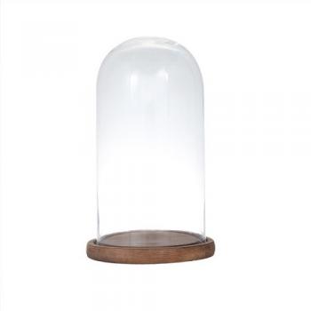 GLASS DOME S ガラスドーム ディスプレイ トレイ 木製 おしゃれ 高さ37.5