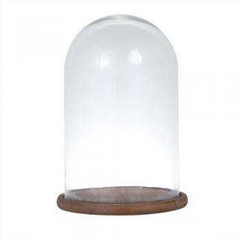 GLASS DOME M ガラスドーム ディスプレイ トレイ 木製 おしゃれ 高さ46.5
