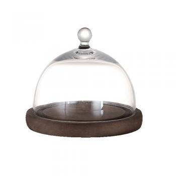 GLASS DOME MIRROIRS S ガラスドーム ディスプレイ 木製 おしゃれ 高さ18