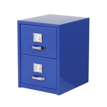 METAL CARD CABINET ブルー 卓上 ミニ 収納ボックス 高さ16