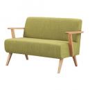 モティ 二人掛ソファ 木製 おしゃれ ファブリック 通販