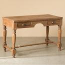 デスク アンティーク家具 おしゃれ テーブル 木製 ヨーロピアン調 机 コンソール イエロー