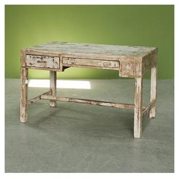 デスク アンティーク家具 おしゃれ テーブル 木製 シャビー フレンチテイスト ホワイト 白 机