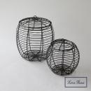 IRON リッド バスケット (S) かご ブラック おしゃれ アイアン 高さ13