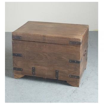 ウッドボックス アンティーク家具 おしゃれ 木製 シャビー 収納ボックス ヴィンテージ調 アイアン