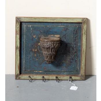 ウォールフック アンティーク雑貨 おしゃれ 木製 フレーム 壁掛け ディスプレイ キーラック 鍵