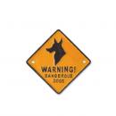 サインプレート WARNING ワーニング 危険 犬 ドッグ アイアン DIY 通販