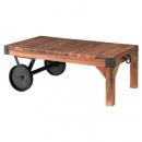 トロリーテーブルS 木製 アイアン カントリー ヴィンテージ風 デスク リビング インダストリアル