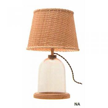 テラリウムランプ ナチュラル クリアミニクリプトン球つき ラタン ガラス 木 スチール