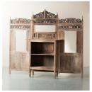 パーテーション アンティーク家具 おしゃれ 木製 チェスト 彫り ナチュラル 北欧調 エレガント