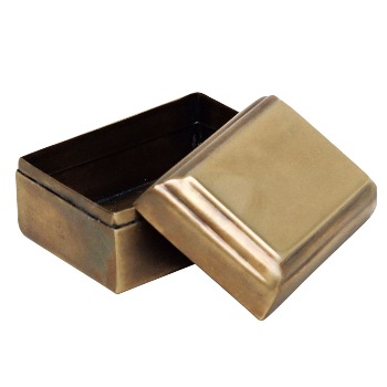 真鍮製 ハンドメイド ブラスレリーフボックス 金色 箱 金属 ケース 手作り