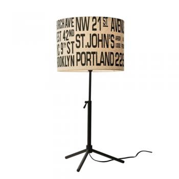 バスロール テーブルランプ アイボリー 電球無し 布 スチール