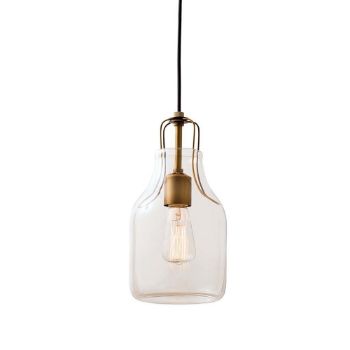 ペンダントライト 壁スイッチ スチール ガラス アンティーク ボトル クリアハウス球付き