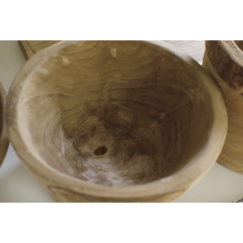 CARVING BG POT 天然木 アンティーク調 ナチュラル 雑貨  ディスプレイ 植物