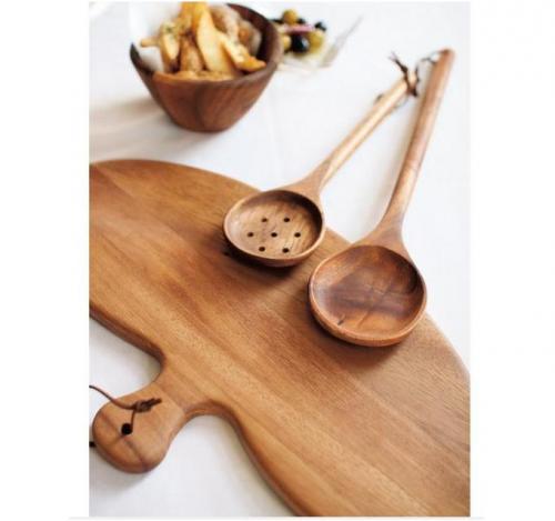 サービングボード 木製 ウッド 手料理 おもてなし ホームパーティー 茶 ブラウン 皿 まな板 鍋敷