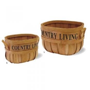 カントリーバスケット02 set2 ガーデン雑貨 ナチュラル プランターカバー 幅290~355