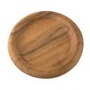 ラウンドプレート 木製 ウッド 手料理 茶 ブラウン ナチュラル おしゃれ カフェ 丸皿 パーティー