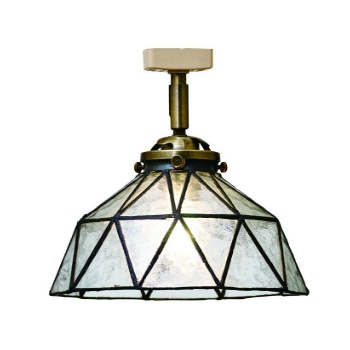 シーリングライト ステンドグラス ガラス クリア 電球無し