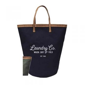 Raundry&Co バッグ ネイビー カジュアル ランドリーバスケット 布 収納 高さ800