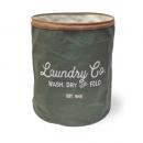 Raundry&CoバスケットL カーキ カジュアル ランドリーバスケット 布 収納 高さ450