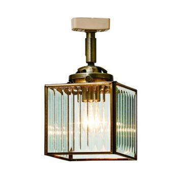 シーリングライト アンティーク 立方体 レトロ ストライプ 電球無し