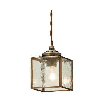 ペンダントライト ダイス型 シンプルシーリングカバー クリアキャセドラルグラス 電球無し