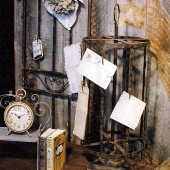 シャビー回転式ディスプレイラック アイアン 鉄 クラシック レトロ アンティーク調 お洒落 ラック