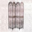 クラシックアイアン4連パーテーション/アンティーク調 スクリーン ついたて インテリア 間仕切り