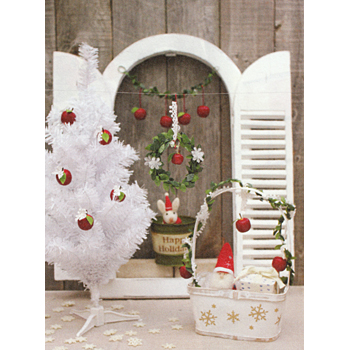 壁掛けアンティーク風シャビーウィンドウフレーム(白) ナチュラル クラシック レトロ インテリア