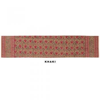 プリントテーブルランナー カーキ 雑貨 リビング 机 食卓 幅140 通販