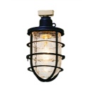 シーリングライト レトロ ダクトレール ブラック クラックガラス 電球無し