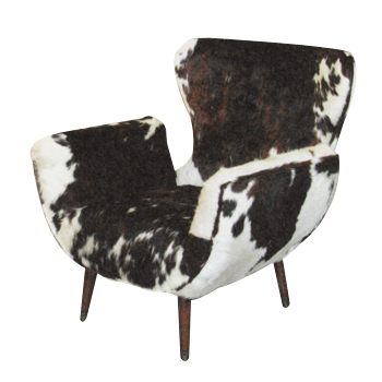 モダン家具 チェア一人掛け 牛柄 インダストリアル ヴィンテージアンティーク