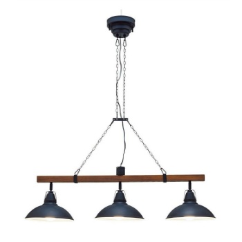 ペンダントライト ダイニング リビング 3灯 スチールセード ブラック 電球付き