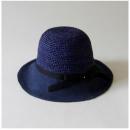 RAFFIA&JUTE ラウンド クラウン ハット ジェム NV 帽子 おしゃれ 直径58cm