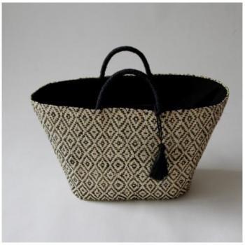 RAFFIA ワイドバッグ モデロ BK トート おしゃれ ナチュラル 幅50cm