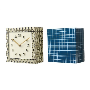 掛け時計 ボックス ディスプレイ モダン ブルー